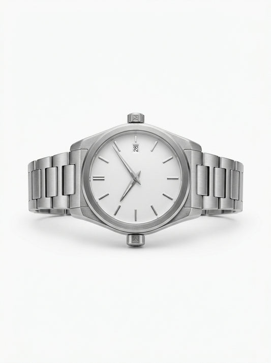 Brushed Steel Minimalist Watch